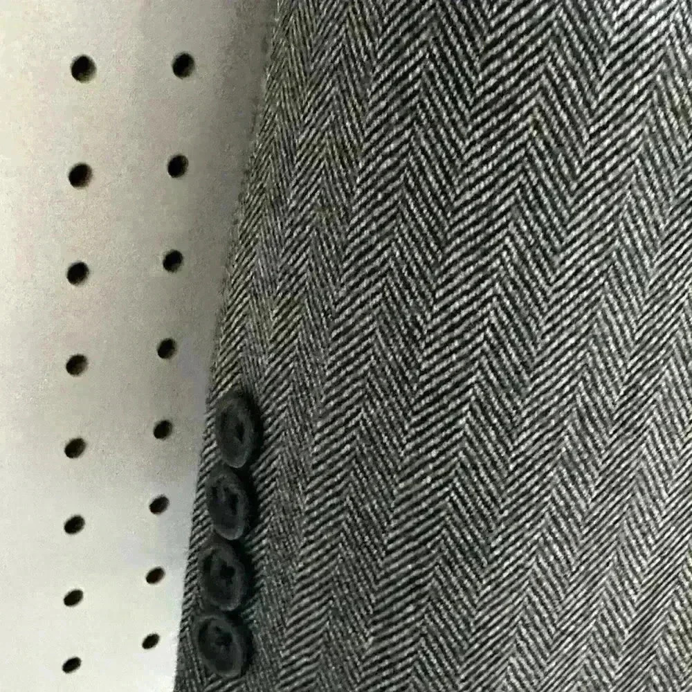 Joseph & Feiss Gold Men’s Blazer Lambswool Gray Herringbone Sport Coat Size L - Picture 6 of 7
